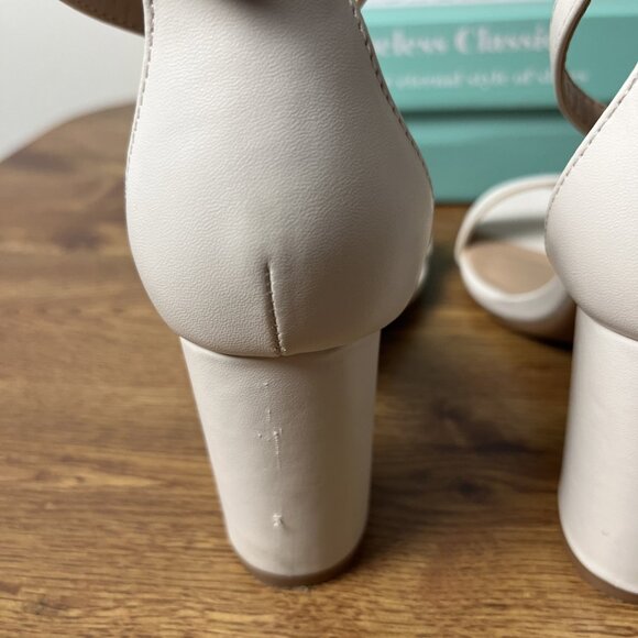 Ankis Heels for Women Open Toe Ankle Strap Chunky Heel Sandals Size 6 - Picture 6 of 9